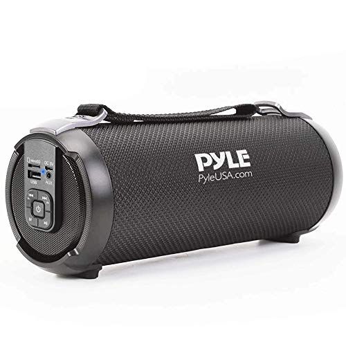  Pyle Wireless Portable Bluetooth Boombox Speaker - 100 Watt Rechargeable Boom Box Speaker Portable Music Barrel Loud Stereo System with AUX Input, MP3/USB/SD Port, Fm Radio, 2.5 Tweeter