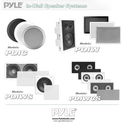  Pyle PDIW55 5.25- Inch In-Wall / In-Ceiling Stereo Speakers, 2-Way, Flush Mount, White (Pair)
