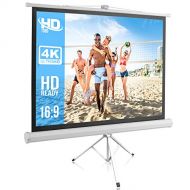 Pyle Portable Projector Screen Tripod Stand - Mobile Projection Screen , Lightweight Carry & Durable Easy Pull Assemble System for Schools Meeting Conference Indoor Outdoor Use, 50 Inch