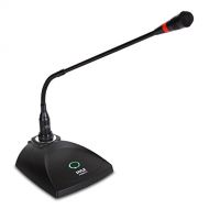 Pyle Desktop Gooseneck Wired Microphone System - Table Mounted Corded Voice Condenser Mic with Pop Filter - XLR to 1/4 Sound Cord - for Karaoke, Conference, Studio Audio Recording - Pyl