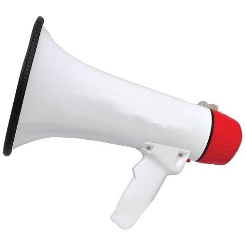  Pyle Megaphone Speaker PA Bullhorn - with Built-in Siren Rechargeable Battery, Auxiliary Jack 40 Watts & 1000 Yard Range - Record Function Ideal for Football, Baseball, Basketball