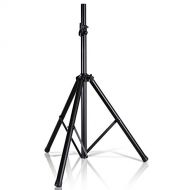 Pyle Universal Speaker Stand Mount Holder Heavy Duty Tripod w/ Adjustable Height from 40” to 71” and 35mm Compatible Insert Easy Mobility Safety Pin and Knob Tension Locking for St