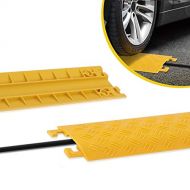 Pyle Durable Cable Ramp Protective Cover - 2,000 lbs Max Heavy Duty Drop Over Hose & Cable Track Protector, Safe in High Walking Traffic Areas, Cable Concealer for Outdoor & Indoor