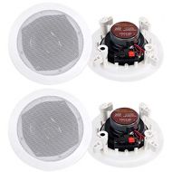 4) New PYLE PRO PDIC61RD 6.5 White 400W 2-Way In-Ceiling/Wall Speakers System