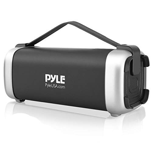  Pyle Wireless Portable Bluetooth Speaker - 200 Watt Power Rugged Compact Audio Sound Box Stereo System - Rechargeable Battery, 3.5mm AUX Input Jack, FM Radio, MP3, Micro SD and USB