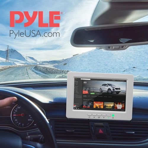  Pyle Inwall Video Monitor Display Screen - 9 Inch 12V Universal Widescreen LCD Flush Wall Mount Monitor w/Full HD 1080p Support, HDMI, VGA, RCA Audio, Wireless Remote, Home or Car Use -