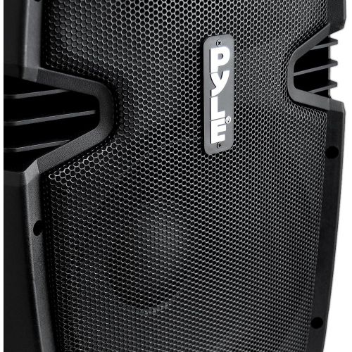  Powered Active PA Loudspeaker Bluetooth System - 10 Inch Bass Subwoofer Monitor Speaker and Built-in USB for MP3, DJ Party Stereo Amp Sub for Concert Audio or Band Music- Pyle PPHP