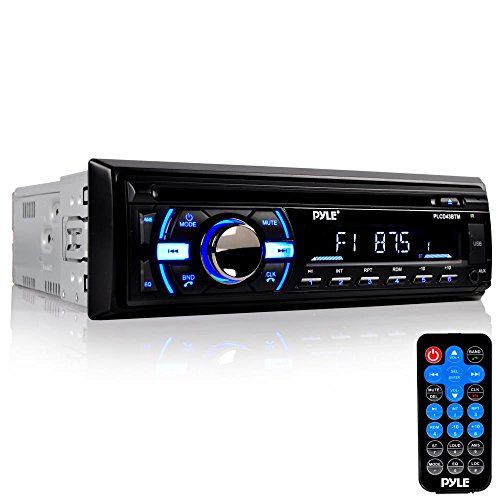  Pyle Boat Bluetooth Marine Stereo Receiver - Marine Head Unit Din Single Stereo Speaker Receiver - Wireless Music Streaming, Hands-Free Calling, CD Player/MP3/USB/AUX/ AM FM Radio - Pyl