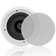 Pyle 8 2-Way Midbass Woofer Speakers - Pair In-Wall/In-Ceiling Woofer Speaker System 1 High Temperature Voice Coil Flush Mount Design w/50Hz - 20kHz Frequency Response 250 Watts Peak -