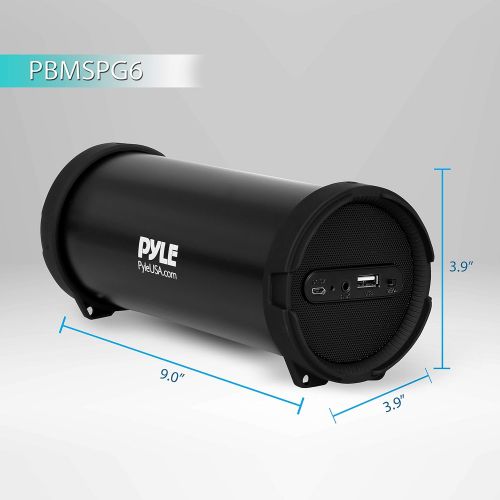  Pyle Surround Portable Boombox Wireless Home Speaker Stereo System, Built-in Rechargeable Battery, MP3/USB/FM Radio with Auto-Tuning, Aux Input Jack for External Audio. (PBMSPG6) B