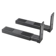 Pyle Speaker Wall Mount, Pair of Speaker Stands, Sound Bar Speaker, Large or Small Speakers, Center Channel Speaker Wall Mount, Adjustable & Extendable Length, 110 Lbs Capacity, Bl