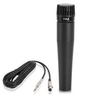 Professional Handheld Moving Coil Microphone - Dynamic Cardioid Unidirectional Vocal, Built-in Acoustic Pop Filter, Includes 15ft XLR Audio Cable to 1/4 Audio Connection - Pyle PDM