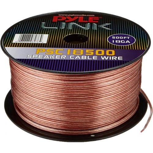  Pyle PSC18500 18-Gauge 500-Feet Spool of High Quality Speaker Zip Wire