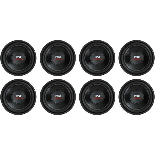  PYLE PLPW12D 12 1600W 4Ohm DVC Car Stereo Power Subwoofer Dual Coil (8 Pack)