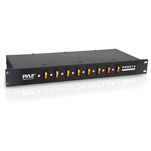  Pyle Electric Rack Mount PDU Unit - 8 Outlets w/ Digital Display and Surge Protection, 1U/15A/120V Aluminum Alloy Power, Covered w/ ON/OFF Switch,Wide Usage & Built-In Circuit Breaker -