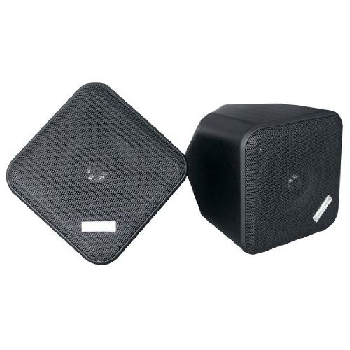  Pyle Home PDWP5BK - 5 Inchs Weatherproof Indoor/ Outdoor Full Range Two-Way Speaker Enclosures (Black) (Pair)