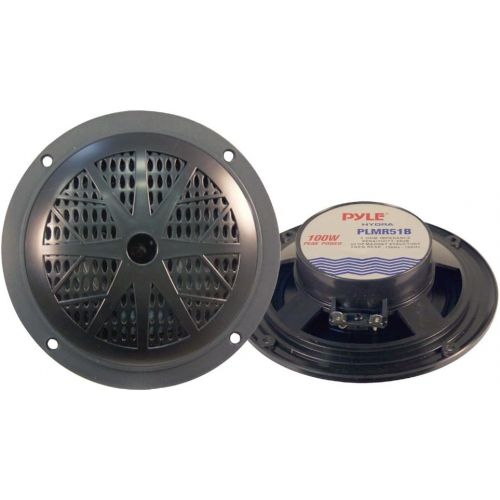  Pyle Plmr51b 5 1/4-Inch 200w Marine/boat 2 Way Black Speakers