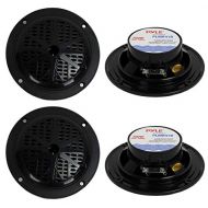 4) PYLE PLMR41B 4 200W Dual Cone Waterproof Marine Boat Stereo Speakers 2 PAIRS