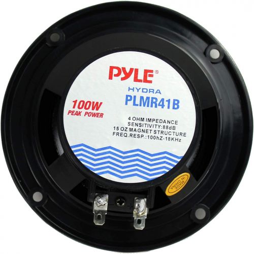  4) PYLE PLMR41B 4 200W Dual Cone Waterproof Marine Boat Stereo Speakers 2 PAIRS