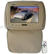 Pyle PL90HRTN Adjustable Headrest/ Built-In 9-Inch TFT-LCD Monitor with IR Transmitter (Tan)