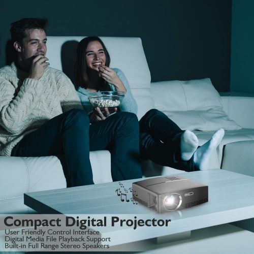 Pyle Multimedia Home Theater Projector - Portable HD 1080p LED with USB HDMI Digital Data System Projection for Entertainment Video Photo Game Full Cinema Movie in Your Laptop - PR