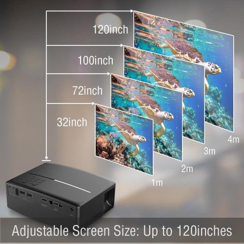  Pyle Multimedia Home Theater Projector - Portable HD 1080p LED with USB HDMI Digital Data System Projection for Entertainment Video Photo Game Full Cinema Movie in Your Laptop - PR