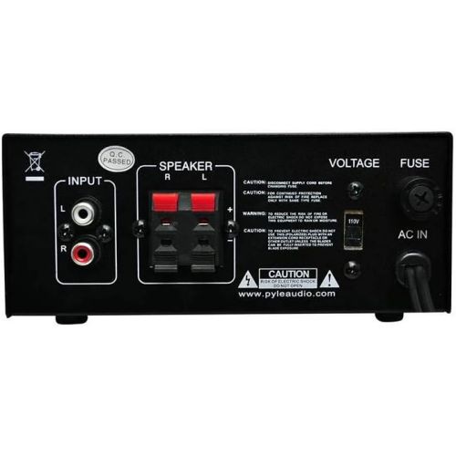  Pyle Mini 2 x 40-Watt Stereo Power Amplifier + USB/SD/AUX/LED Display (2 Pack)