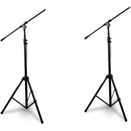  Pyle Heavy Duty Tripod Boom Microphone Height Adjustable Mic Stand (2 Pack)