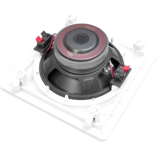  Ceiling Wall Mount Enclosed Speaker - 360 Watt Stereo In-wall / In-ceiling 10 Enclosed Full Range Subwoofer Speaker System - 40Hz-3kHz Frequency Response, 8 Ohm, Flush Mount - Pyle