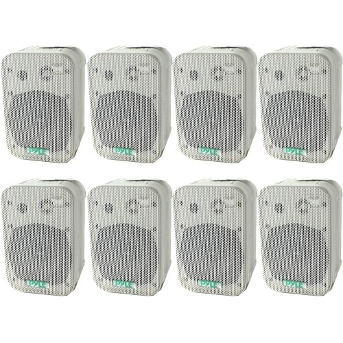  Pyle 2 5.25 2-Way White in/Outdoor Waterproof Home Theater Speakers (8 Pack)