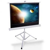 Pyle Portable Projector Screen Tripod Stand - Mobile Projection Screen , Lightweight Carry & Durable Easy Pull Assemble System for Schools Meeting Conference Indoor Outdoor Use, 40 Inch