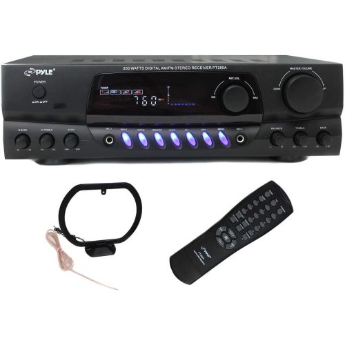  Pyle PRO PT260A 200W Home Digital AM FM Stereo Receiver Theater Audio (2 Pack)