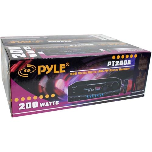  Pyle PRO PT260A 200W Home Digital AM FM Stereo Receiver Theater Audio (2 Pack)