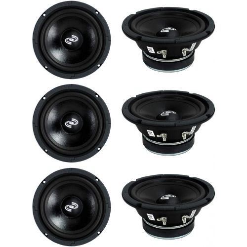  6) Pyle PDMR6 MidRange 6.5 1800W Car Mid Bass Mid Range Woofers Audio Speakers