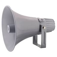 Pyle Indoor Outdoor PA Horn Speaker - 12.7 Inch 60 W Compact Loud Sound Megaphone w/ 400Hz-5KHzz Frequency, 16 Ohm, 70V/100V Transformer, Mounting Bracket Hardware, For 70V/100V Audio S