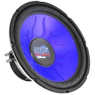 Pyle Car Vehicle Subwoofer Audio Speaker - 10 Inch Blue Injection Molded Cone, Blue Chrome-Plated Steel Basket, Dual Voice Coil 4 Ohm Impedance, 1000W Power, for Vehicle Stereo Sound Sy