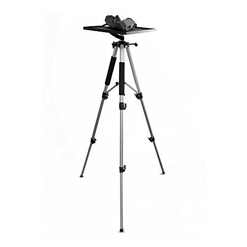  Pyle Video Projector Mount Stand, Adjustable Height 20.5in-59in, Rotating Stand, Tripod Legs, Anti Slip Rubber, Easy Assemble, Includes Plate and Travel Bag for Home, Office or Cla