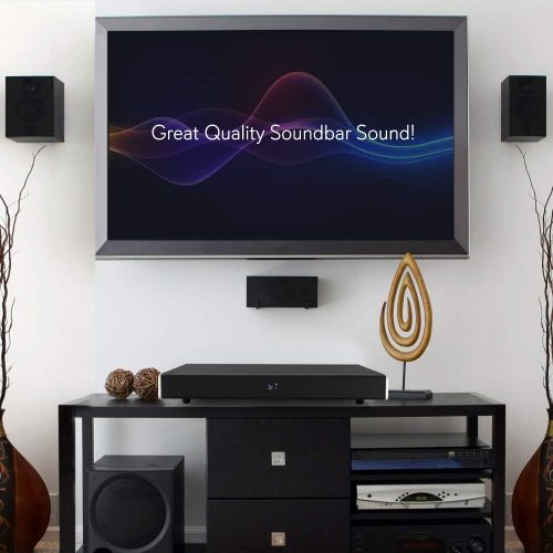  Pyle Surround Sound TV Sound Bar - Bluetooth Compatible Wireless Soundbar for TV w/Built-in Subwoofer Speaker - Television Sound Bar System w/LCD/Digital Optical Audio/RCA/AUX/USB - Pyl