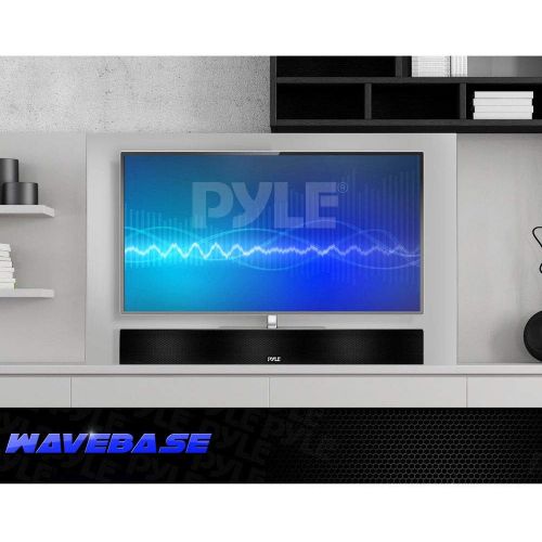  Pyle TV Soundbar Soundbase Bluetooth - Upgraded 2018 Wireless Surround Sound System for TV’s With Built-in Subwoofer, Remote Control, AUX RCA Optical Digital Inputs for TV PC - PSB