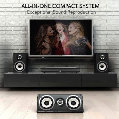  Pyle TV Soundbar Soundbase Bluetooth - Upgraded 2018 Wireless Surround Sound System for TV’s With Built-in Subwoofer, Remote Control, AUX RCA Optical Digital Inputs for TV PC - PSB