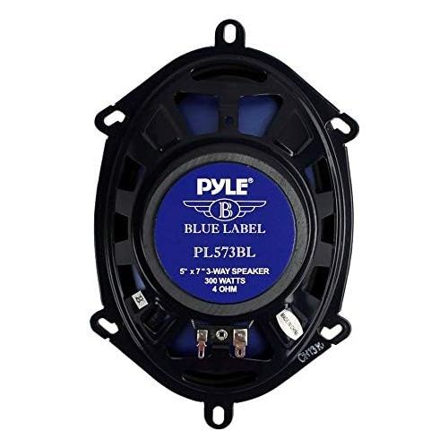  4) New Pyle PL573BL 5x7 600 Watts 3-Way Car Coaxial Speakers Stereo Blue Four