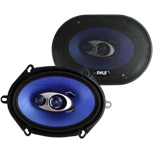  4) New Pyle PL573BL 5x7 600 Watts 3-Way Car Coaxial Speakers Stereo Blue Four