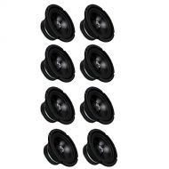 Pyle PDMR6 6.5 300W Car Mid Bass MidRange Woofer Audio Speaker, Black (8 Pack)