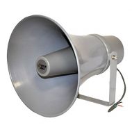 Indoor Outdoor PA Horn Speaker - 11 Inch 30-Watt Power Compact Loud Sound Megaphone w/ 400Hz-5KHz Frequency, 8 Ohm, 70V Transformer, Mounting Bracket, For 70V Audio System - Pyle P