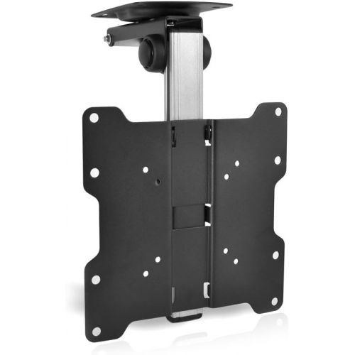  Pyle Universal Folding Tv Ceiling Mount - Hide-Away Ceiling Flip Down Tv Mount Bracket - VESA Mount Compatible for 17” - 37 TVs - Flat Panel HDTV, LCD Screen, LED, Plasma, & Smart TVs -