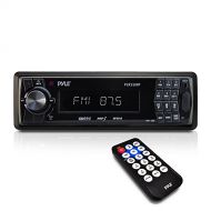 Pyle Car Stereo Head Unit Receiver - Premium in Dash AM/FM-MPX Tuning Media Radio with MP3 Playback, LCD Display & Preset Station Memory - USB, SD & Aux Inputs - Remote Control Included