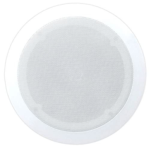  Pyle PDIC51RD Round 5.25 Inch 150 Watt Max 2 Way in Ceiling/in Wall Flush Mount Home Audio Speaker with Directional Tweeter, White (12 Pack)