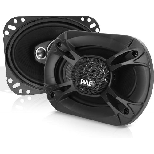  Pyle 4-Way Universal Car Stereo Speakers - 500W 6x9” Quadraxial Loud Pro Audio Car Speaker Universal OEM Quick Replacement Component Speaker Vehicle Door/Side Panel Mount Compatible - P