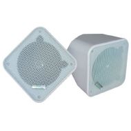 Pyle Home PDWP5WT - 5 Inchs Weatherproof Indoor/ Outdoor Full Range Two-Way Speaker Enclosures (White) (Pair)