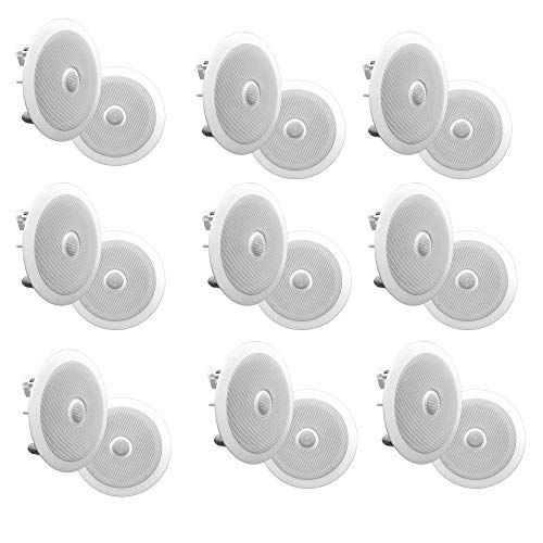  PYLE PDIC80 8 Inch 300 Watt 2 Way In Ceiling/Wall Speakers System Home (9 Pairs)